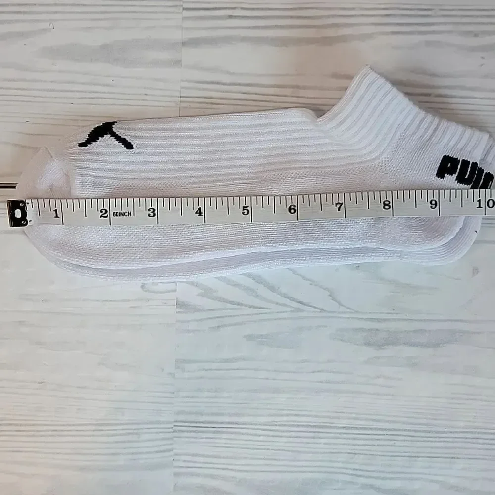 Puma Men's Athletic Socks NWOT - White, Blue, Light Blue Size One Size 6 Pairs